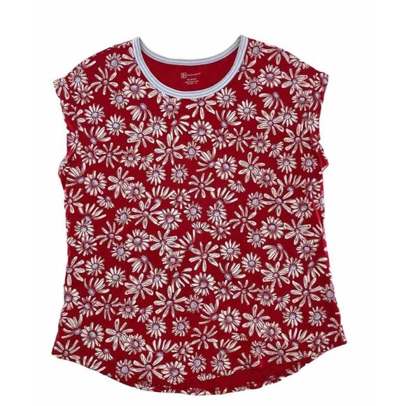 No Boundaries Juniors Red Floral T-shirt‎ Size XL (15-17) Y2K, 90’s Vibes - Picture 3 of 11